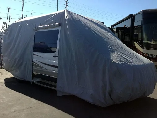 Miniatura 4 de CarsCover - Funda impermeable para autocaravanas clase B con techo alto y furgonetas de conversión Sprinter, Minibus, Winnebago Era, Roadtrek