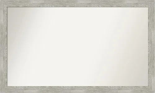 Miniatura 364 de Amanti Art Espejo de baño gris para sobre el fregadero, 31 x 48 pulgadas, espejo de tocador rectangular estrecho de color gris, marco de madera