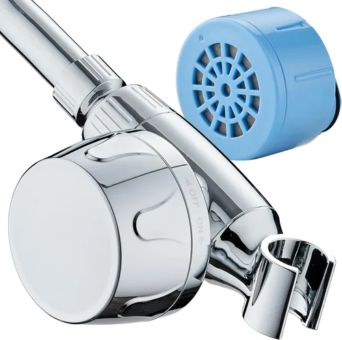 Miniatura 11 de AquaCare Skin & Hair - El filtro de ducha más avanzado del mundo para cabezales de ducha fijos o de mano con modos de filtración de Negro mate