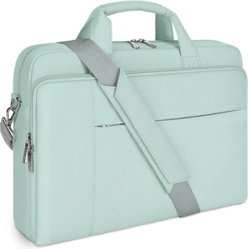 Miniatura 8 de DOMISO Bolsa de mano para laptop de negocios de 14 pulgadas, fundas protectoras para computadoras portátiles, maletín de computadora de trabajo