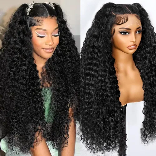 Miniatura 11 de Pelucas de cabello humano con encaje frontal transparente HD de 18 pulgadas y 13 x 6 pulgadas, predepiladas con cabello de bebé, rizado profundo