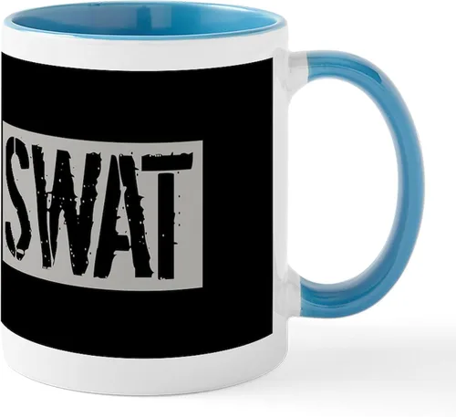 Miniatura 75 de CafePress Taza de café de cerámica de 11 oz (11.0 fl oz) de Police Mom