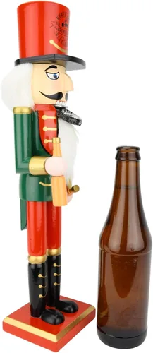 Miniatura 9 de Tree Buddees Beercracker Abridor de Botellas Cascanueces de 15" de Alto Funcional Apertura de Botellas y Decoración Festiva Navideña Bottlecracker