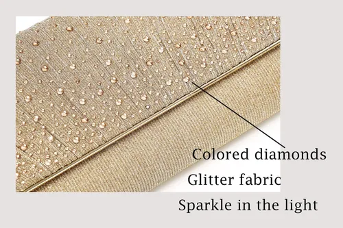 Miniatura 3 de MUDUO Monederos de mano con diamantes de imitación para mujer, monederos y bolsos formales de boda, fiesta, graduación, bolsas de dinero, regalo