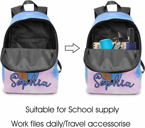 Miniatura 162 de Texto personalizado Elefante desgaste gafas mochila mochila mochila casual Daypack bolsa para mamá niñas, color86-4, Mochilas Daypack