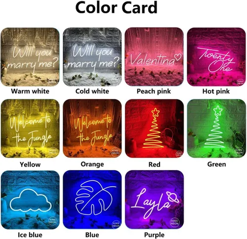 Miniatura 6 de Letreros de neón personalizables para decoración de pared, letreros LED personalizados para dormitorio, salón de uñas, boda, fiesta de cumpleaños