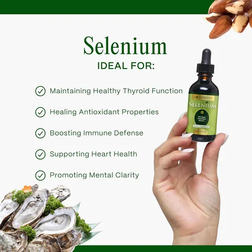 Miniatura 3 de Go Nutrients Gotas líquidas de selenio - 200 mcg de selenometionina para hombres y mujeres - Suplemento puro de apoyo tiroideo - Tintura de alta