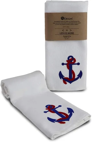 Juego de toallas de mano estilo marino de alta calidad, súper suaves, afelpadas y altamente absorbentes, para spa, hammam, yoga, gimnasio, yate,