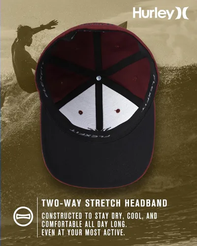 Miniatura 59 de Hurley Gorra de béisbol para hombre - Flexfit - Gorras de béisbol ajustadas para hombre (tamaños: S-XL)