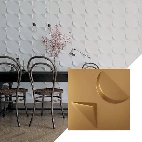 Miniatura 24 de Ekena Millwork WP12X12APWH 11 7/8 pulgadas de ancho x 11 7/8 pulgadas de alto Apollo EnduraWall Decorativo 3D Panel de pared cubre 0.98 pies