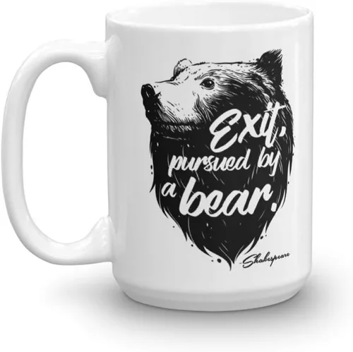 Miniatura 9 de Exit Pursued By Bear - Taza divertida de teatro con cita de Shakespeare (11 onzas)