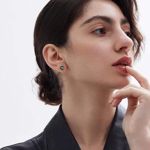 Miniatura 4 de FIBO STEEL 5 pares de aretes de titanio de acero inoxidable quirúrgico para mujeres y hombres, arcoíris 5A, circonita cúbica para dormir