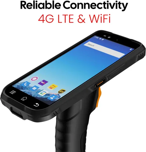 Miniatura 5 de RAYOUNGTEK Robusto Android escáner de código de barras portátil PDA computadora móvil con empuñadura de pistola, pantalla de 6.0 "Octa-Core 2.0GHz