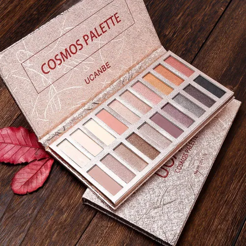 Miniatura 3 de UCANBE Paleta de sombras para ojos en tonos nude de 20 colores, sombras de ojos de alta pigmentación con acabados mate, brillantes, metálicos, larga