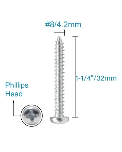 Miniatura 3 de IMScrews Juego de 100 anclajes de plástico autoperforantes para paneles de yeso con tornillos, kit de anclajes de pared con 50 tornillos/50 anclajes