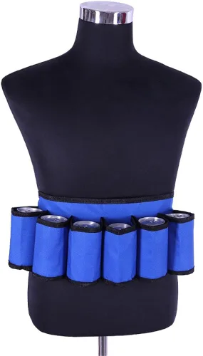 Miniatura 2 de Cinturón de cerveza 6 unidades de funda ajustable de lona botella cintura Pack
