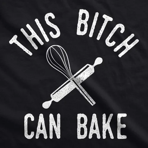 Miniatura 2 de Crazy Dog T-Shirts This Bitch Can Bake Cookout Delantal de cocina con dulces divertidos postres