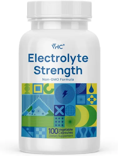 VHC Cápsulas de electrolitos, suplemento de píldoras de sal de fuerza máxima para correr pastillas de electrolitos de nutrición deportiva de