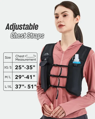 Miniatura 2 de Zelvot Chaleco para Correr para Mujeres y Hombres, Patente Original de EE. UU., Chaleco de Hidratación para Correr con Correas de Pecho Ajustables