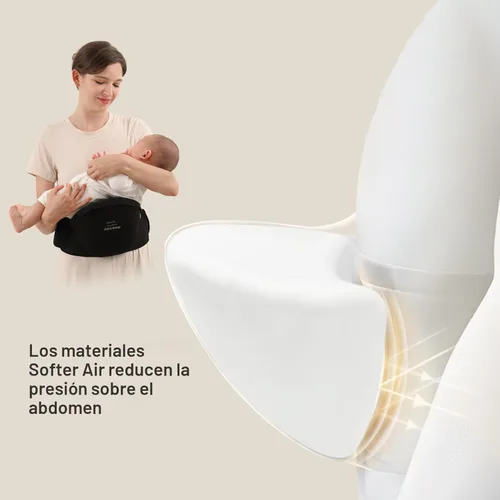 Miniatura 8 de Portabebés Bebamour con asiento de cadera, malla transpirable para todas las posiciones en el asiento de cadera y portabebés de 0 a 36 meses