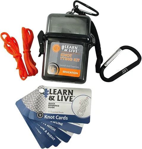 Miniatura 3 de UST Learn & Live - Kits educativos para exteriores con tarjetas impermeables, herramientas y estuche hermético para senderismo, camping, mochileros