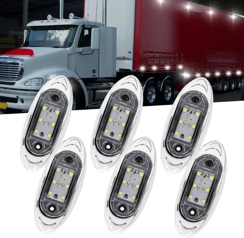 Miniatura 10 de Ourbest 6 luces LED de 12 a 24 V, sustituyen las luces de separación/marcador en muchos camiones pesados y medianos, semircamiones, también Verde