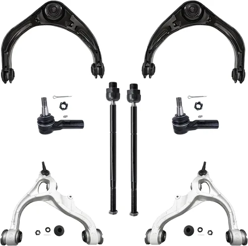 Miniatura 181 de Detroit Axle - Kit de brazos de control de extremo delantero de 8 piezas para Dodge Dakota 00-04, Durango 00-03, 4 brazos de control superior e