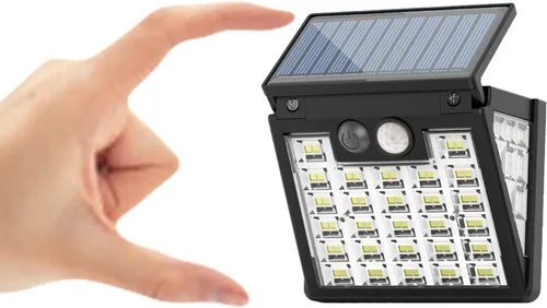 Miniatura 9 de Luces solares impermeables IP65 para exteriores, 3 modos de luces solares con sensor de movimiento, luz solar LED para escaleras al aire libre
