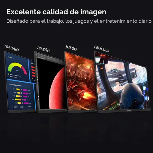 Miniatura 5 de KOORUI Monitor de computadora 22 Pulgadas PC Gaming Full HD 1080P 100Hz Panel VA LCD con altavoces sincronización adaptativa