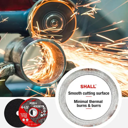 Miniatura 2 de SHALL Paquete de 25 ruedas de corte de 4 1/2 x 7/8 pulgadas, rueda de corte con bolsa para amoladora angular, disco de corte rápido de metal y acero