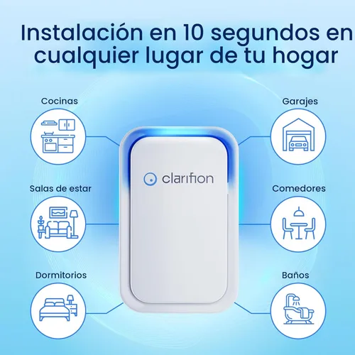 Miniatura 5 de Clarifion - Ionizadores de aire para el hogar (paquete de 3), sistema de filtración de iones negativos, ambientador de aire silencioso