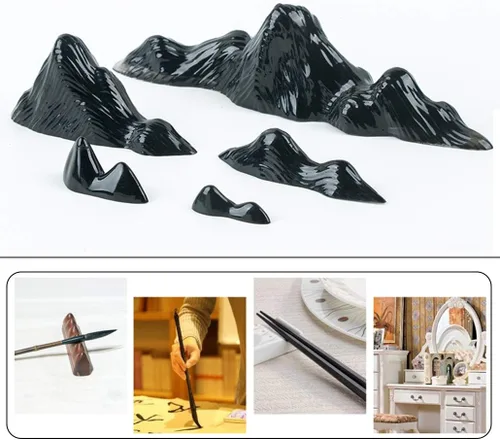 Miniatura 3 de 5 moldes de silicona de montaña, adornos de roca, molde de resina de roca, molde de fundición epoxi 3D, modelo de paisaje para pisapapeles, proyecto