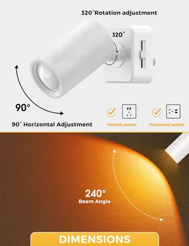 Miniatura 3 de L LOHAS LED Luces nocturnas enchufables a la pared, [paquete de 2] focos de pared para interiores con sensor de luz, luces nocturnas ámbar