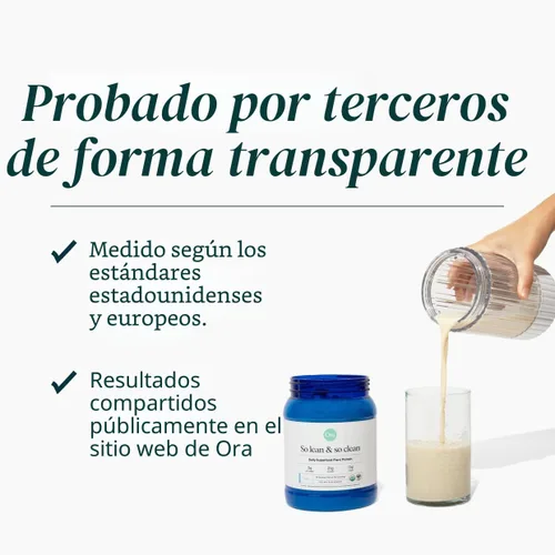 Miniatura 5 de Ora Organic Proteína en polvo a base de plantas - 23g de proteína para mujeres y hombres - Sabor a vainilla 20 porciones, vegano, proteína limpia