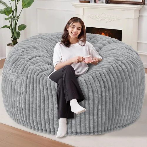 Miniatura 36 de Homguava Puf de 3 pies, puf grande de 3 pies, puf grande de 3 pies, puf grande para adultos con relleno de espuma viscoelástica, cómodos puf suave