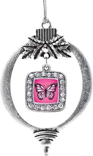 Miniatura 182 de Inspired Silver - Nana púrpura - Adorno de Navidad plateado - Adorno cuadrado para árbol de Navidad con circonita cúbica - Decoración colgante