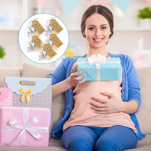 Miniatura 7 de Minatee Juego de 50 abridores de botellas para baby shower, regalos de agradecimiento para invitados de revelación de género (elefante)