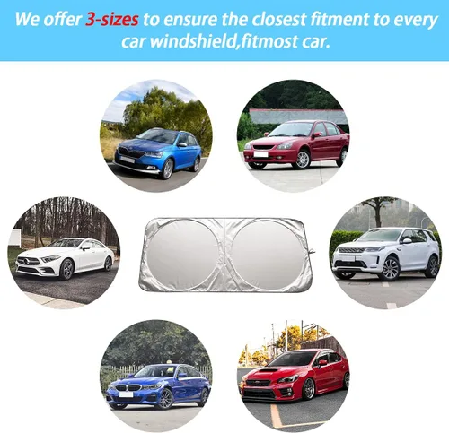 Miniatura 5 de Parasol plegable para el parabrisas del automóvil, protector solar para el volante para bloquear los rayos UV y mantener tu vehículo más fresco
