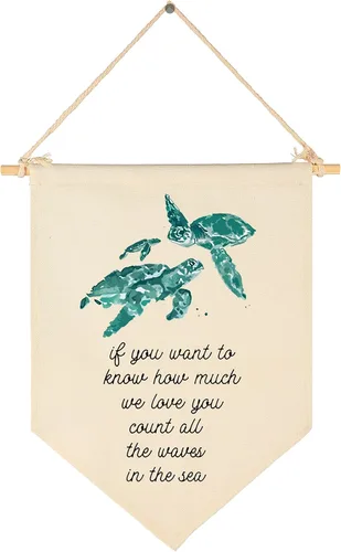 Miniatura 31 de Banderín Colgante de Lona "Stay Wild Ocean Child" - Bandera Decorativa para Pared, Regalo para Guardería, Bebé, Niños, Niño, Niña, Recién Nacido