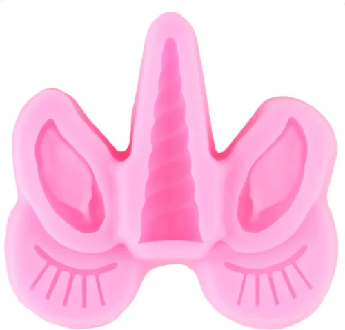 Miniatura 8 de ZiXiang - Moldes de silicona con diseño de unicornios, orejas de cuerno, rosa, flor, arco iris, fondant, para decoración de pasteles, decoración