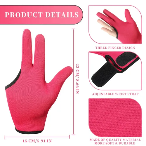 Miniatura 3 de Geyoga 2 guantes resistentes al calor para peinar el cabello, guantes de peluquero de 3 dedos, reutilizables, varita rizadora, protector térmico