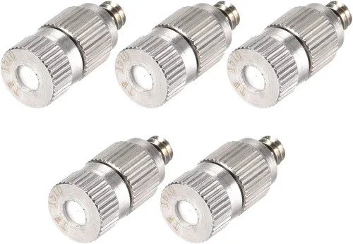 Miniatura 13 de uxcell Boquilla de nebulización de latón, cabezal rociador de nebulización de 0.004 in de diámetro de orificio roscado de 3/16 pulgadas para sistema