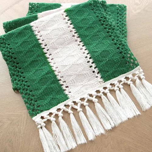 Miniatura 18 de FEXIA Camino de Mesa Negro con Borlas de 72 Pulgadas Macramé Boho Estilo Granja Camino de Mesa para Decoración de Dormitorio y Comedor