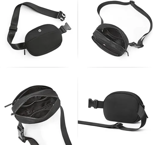 Miniatura 103 de WESTBRONCO Riñoneras para mujeres y hombres, bolsa para cinturón con bolsillos con cremallera, riñoneras modernas, bolsas cruzadas ligeras de 1