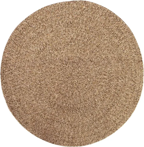 Miniatura 12 de Super Area Rugs Rustic Farmhouse Living - Alfombra trenzada reversible para interiores y exteriores, fabricada en Estados Unidos, color marrón