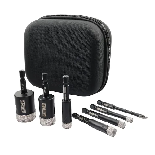 Miniatura 8 de DT-DIATOOL Brocas de diamante de 1/4 pulgadas con punta de diamante de carburo para azulejos, porcelana, cerámica, mármol, granito (paquete de 5)