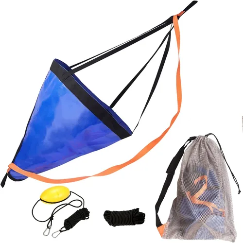 Calcetín de deriva para lancha de pesca, bolsa de control de deriva de ancla de mar para kayak, canoa, pontón y botes de arrastre, paracaídas de
