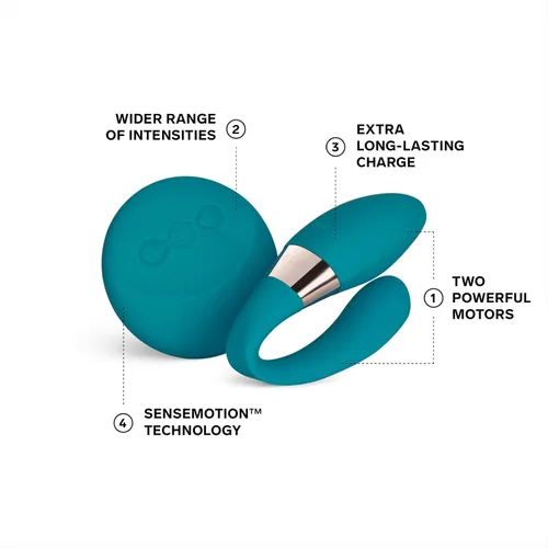 Miniatura 3 de LELO TIANI Duo - Vibrador para parejas para hombres y mujeres con 2 potentes motores y 8 ajustes de vibración, juguetes sexuales para adultos Azul