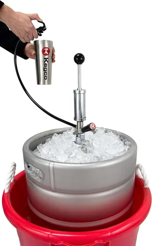 Miniatura 5 de Kegco Bomba de barril de 8" con mango de palanca para barriles domésticos del sistema D