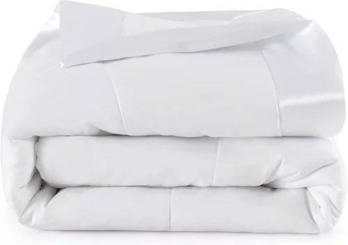 Miniatura 8 de COMFLIVE - Manta con relleno alternativo - Manta acolchada de microfibra tamaño King con borde satinado, mantas de cama para todas las estaciones